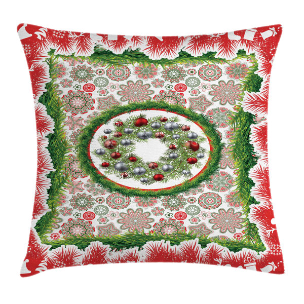 Linkwell Kissenbezug Weihnachtsmann-Kranz - 45x45 Cm, Jute, Mit Reißverschluss