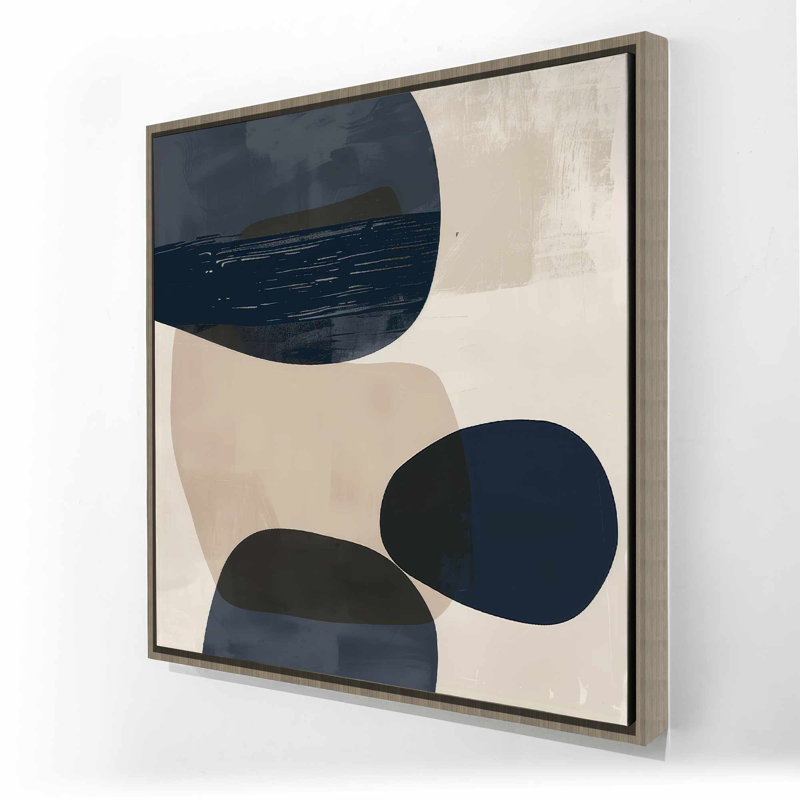 Bubbles Beige Framed Canvas | Elegant Home Decor Accent