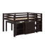 Lit mezzanine bas bas avec commode, tablettes et bureau, lit multifonctionnel-1805143808