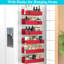 6 Pack Magnetic Spice Rack Organizer, Metal, Red