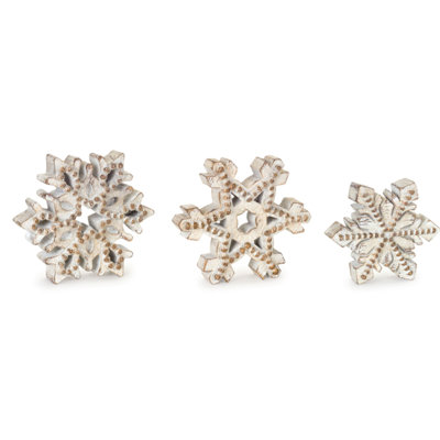 3-Piece 6" H Resin Snowflake Decorative Accent