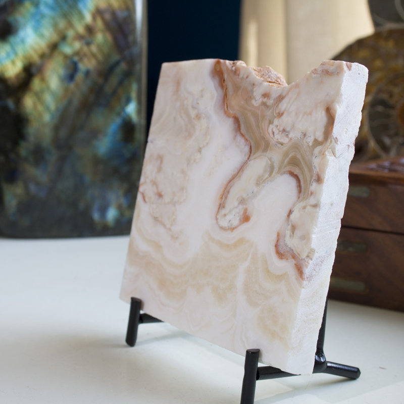Translucent Honey Agate with Stand