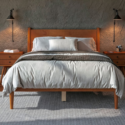 Ashlie Wood Platform Bed