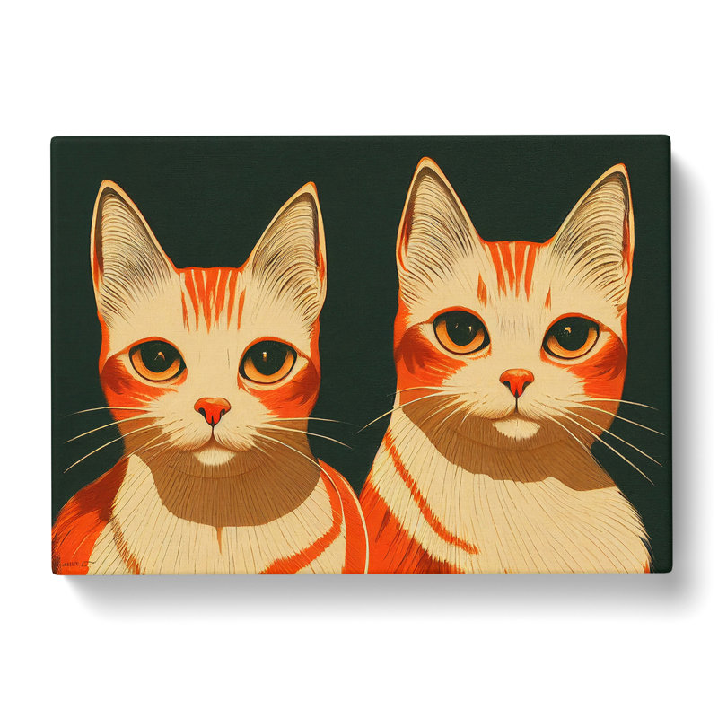 Two Cats Vol.1 - Wrapped Canvas Print, 35cm H x 50cm W x 3cm D