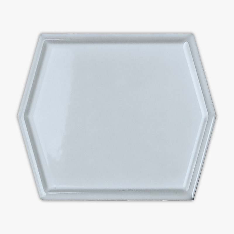 Avila Blue Glossy 5x6 Ceramic Wall Tile, Blue