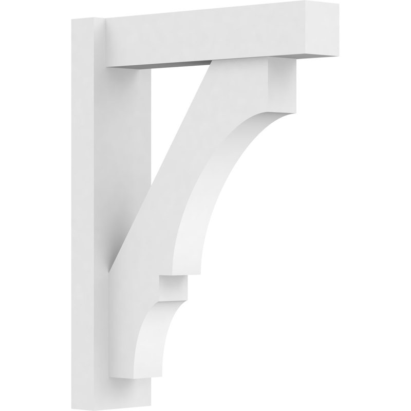5"W X 18"D X 24"H Balboa Architectural Grade PVC Outlooker with Block Ends, 5" W, 24" H x 18" D