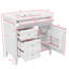 Meuble-lavabo de 36 pouces avec lavabo supérieur intégré, armoire de rangement de style moderne, 2 tiroirs et tiroir coulissant-2009711818-2009711817