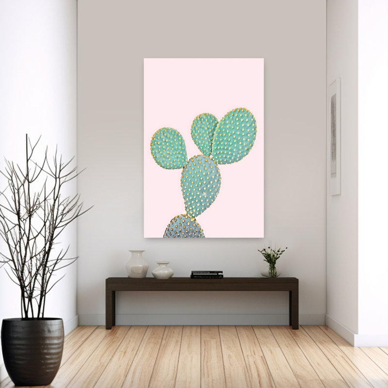 Art mural abstrait rose, H 60 po x l 40 po