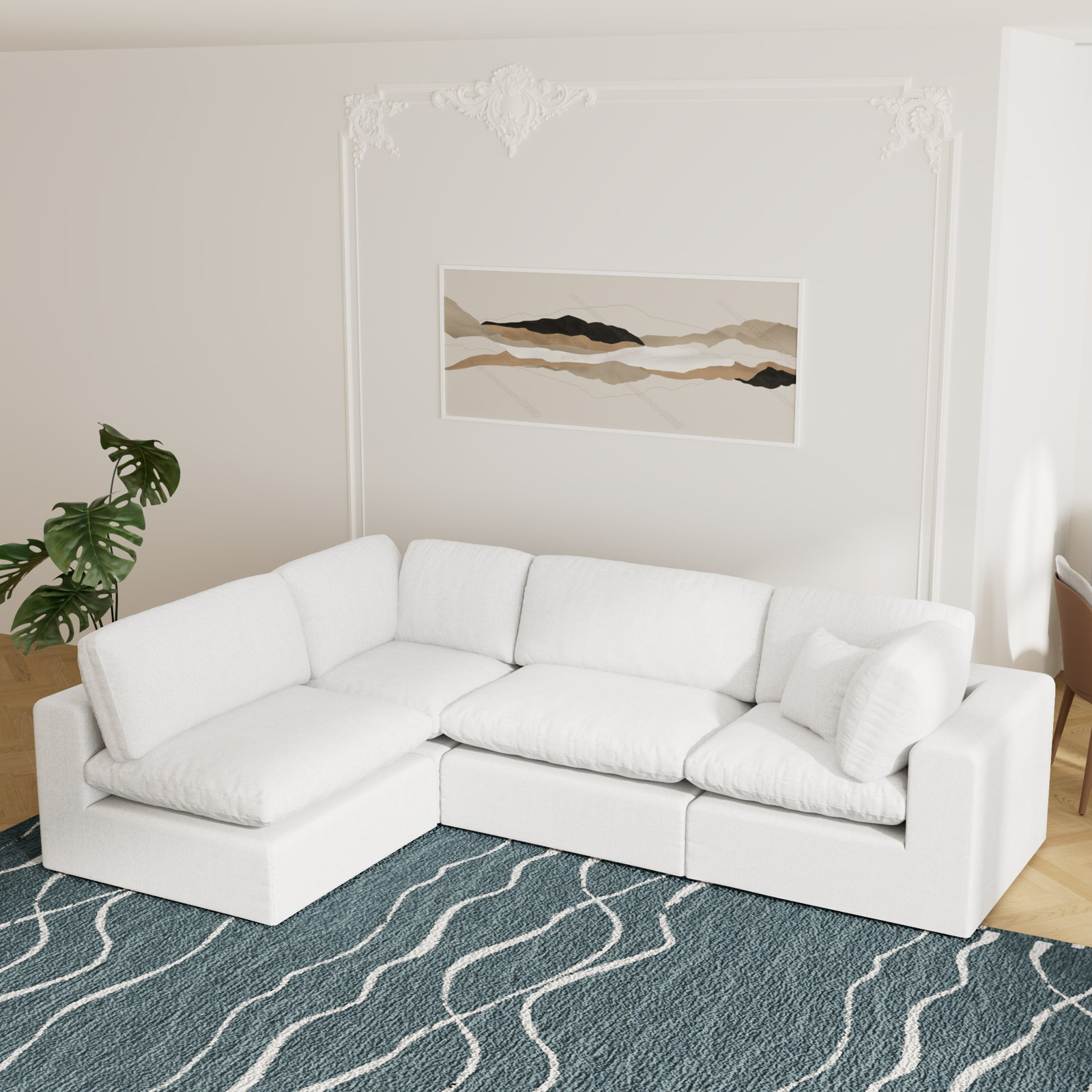 Jossa Modular Sectional, White