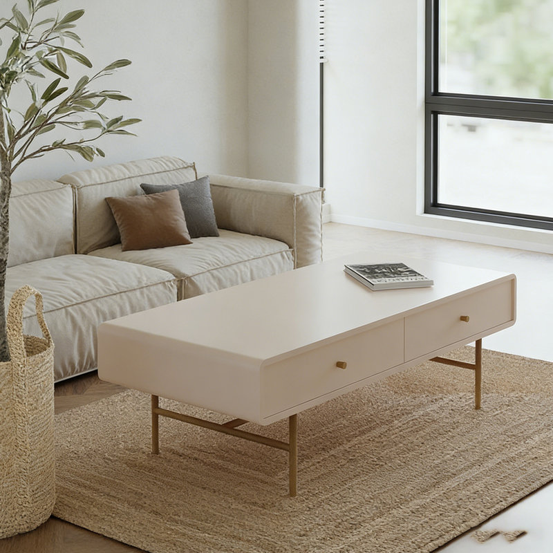 Table basse moderne avec petits appartements Modern, Blanc