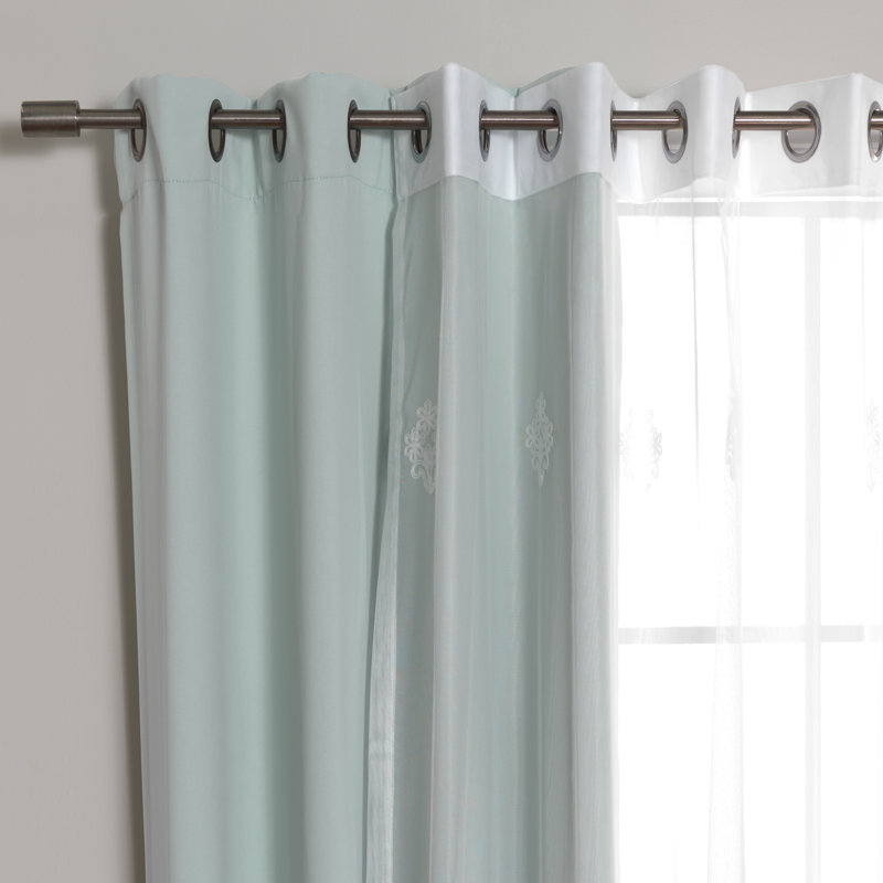 Salomon Blackout Curtain, 52" W x 84" L, Mint