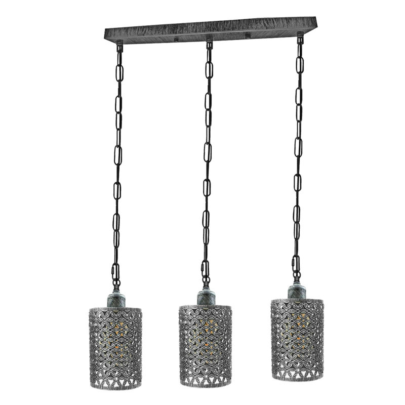 Nayla 3 - Light Kitchen Island Pendant, Yes, Brushed Silver, Brushed Silver