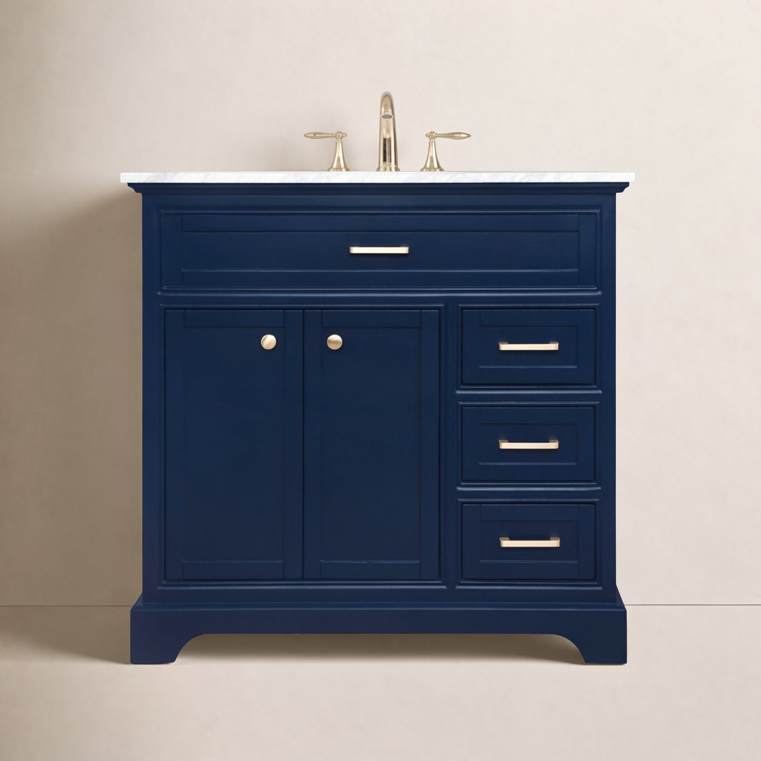Hermes 36'' Single Bathroom Vanity, Blue