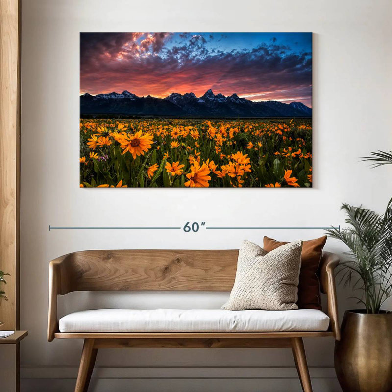 Grand Teton Wildflowers, 32" H x 48" W