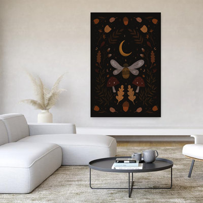 Moody Nature Collection Contemporary Bee Autumn Nature Art