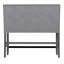 Banc rembourré gris avec dossier