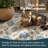 Chinoiserie Floral Rug Vintage Romance Design Washable Non-slip Blue/Beige-503699243-511287991