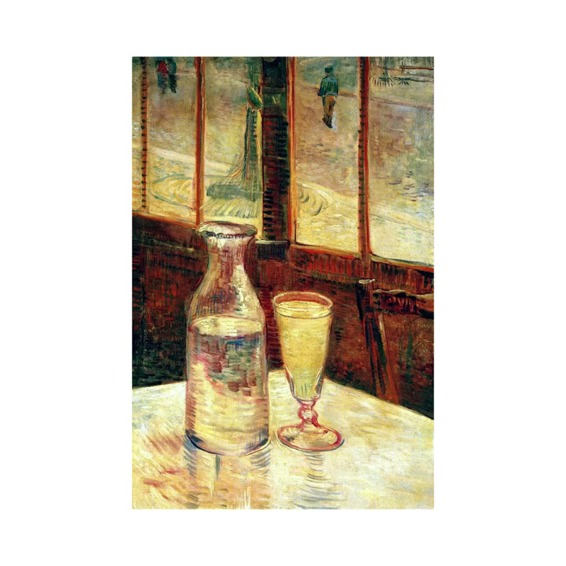 The Still Life With Absinthe by Vincent Van Gogh - Wrapped Canvas Painting, 30.48cm H x 20.32cm W x 1.905cm D