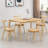 Sierra Rectangular Solid Wood Dining Room Set For 4, Compact Space Design-728162863-729284740