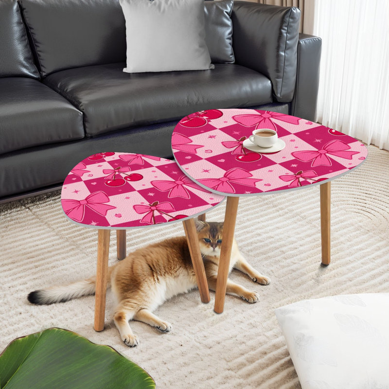 Ensemble de 2 tables basses gigognes Triangle