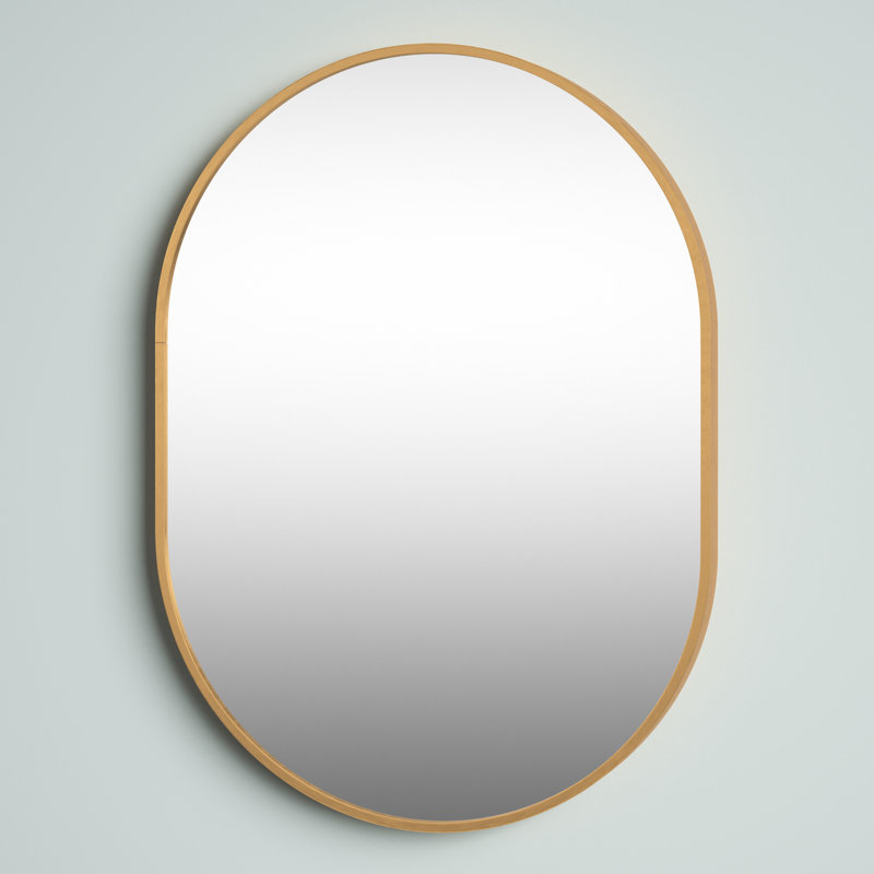 Miroir d'appoint Rauch, 33 po x 20 po, Or 2, Ovale