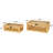 Avignon Rattan Handmade Woven Storage Decorative Box With Glass Top And Bronze Latches