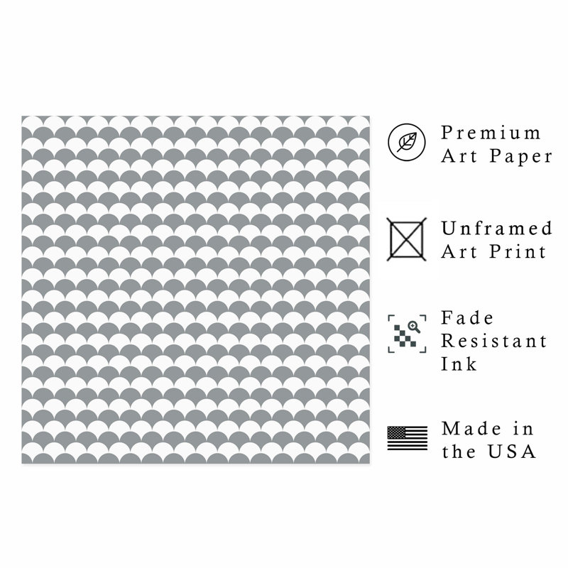 Abstract Gray Pattern I Modern Unframed Art Print