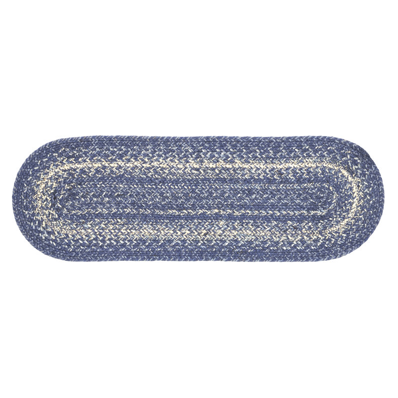 Birtwhistle Great Falls Blue Jute Table Runner, 24" L x 8" W