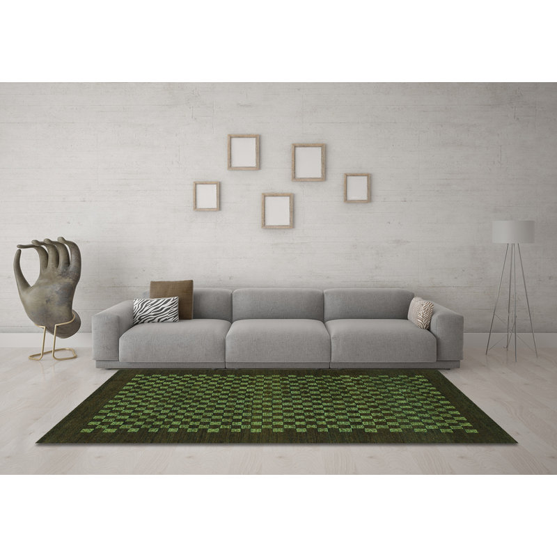 Performance Checkered Indoor Rug, Square 8'