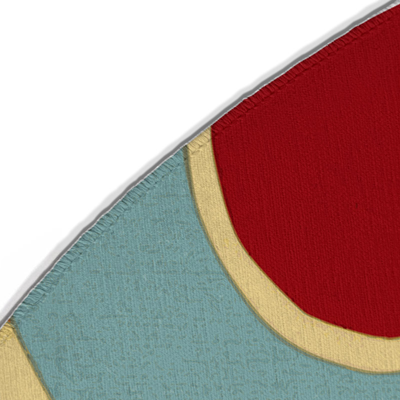 Radiant Wiggle Indoor And Outdoor Area Rug, Round 5'