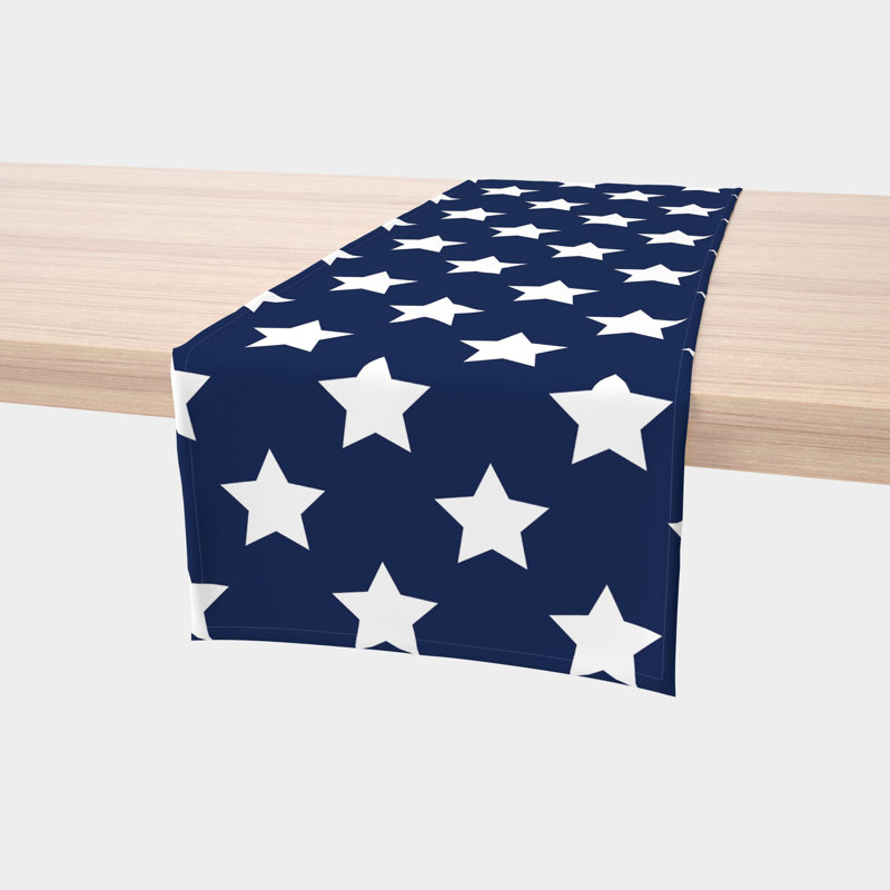 Epling Freedom Stars Milliken Signature Table Runner, 72" L x 12" W, Navy