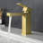 Gold Bathroom Faucet, Brushed Gold Faucet For Bathroom Sink, Gold Single Hole Bathroom Faucet Modern Single Handle Vanity Basin Faucet-125231649