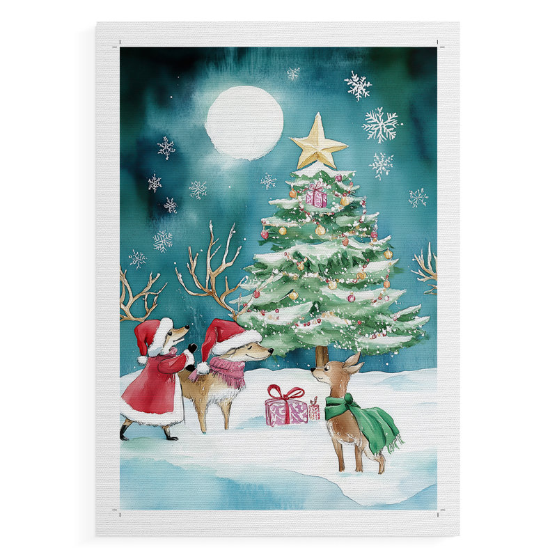 Christmas Holiday Art DCCLXIV - Impression sur toile seulement - NON-CADRE, H 18 po x l 12 po