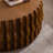 Drum Fluted Modern Round Coffee Table, Mid Century Circle Center Tables with Sturdy Pedestal for Various Rooms-810252520
