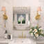 Miroir de salle de bain rectangulaire encadré en or l 24 po x H 30 po Lyra-134458425-133686886