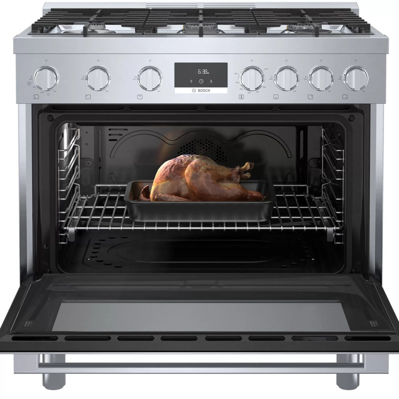 800 Series 36" Industrial Gas Range, Stainless Steel