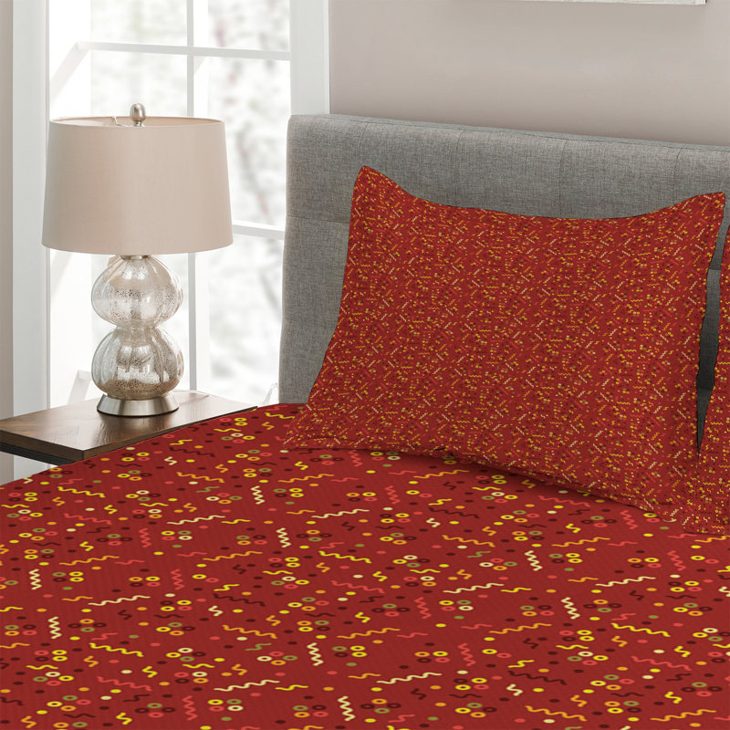 Modern & Contemporary Polyester Coverlet, King Bedspread + 2 Shams