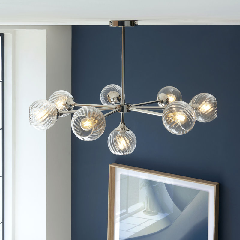 Londino 8 - Light Sputnik Chandelier, Bright Nickel