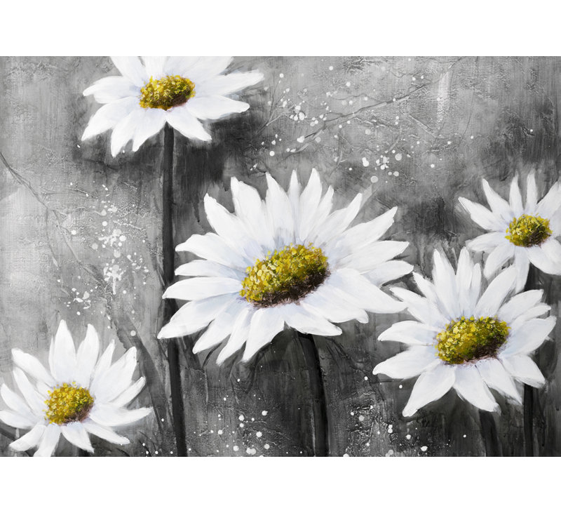 Marguerites - Toile pour salon, H 48 po x l 36 po