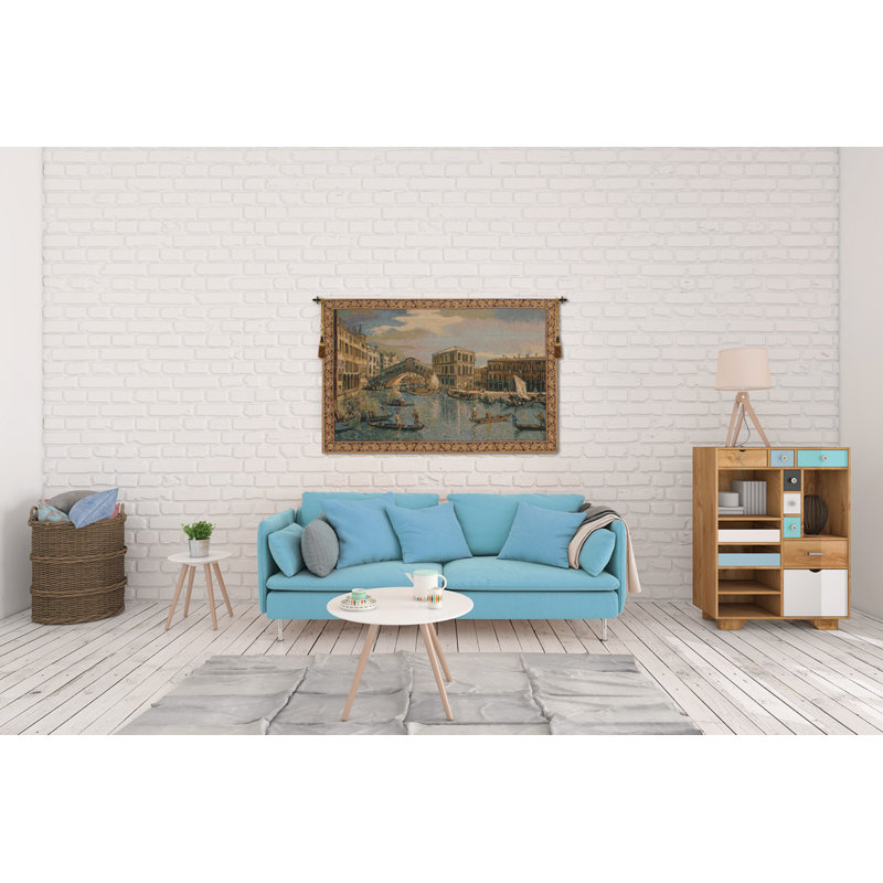 Italian Loom Woven Cotton Blend Wall Hanging