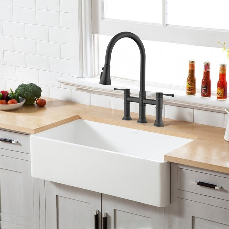 Rainlex Pull Down Kitchen Faucet, Matte Black