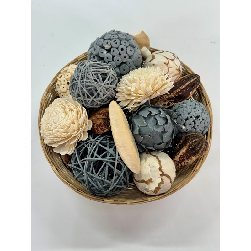 Deco Basket Pods And Orbs Gray