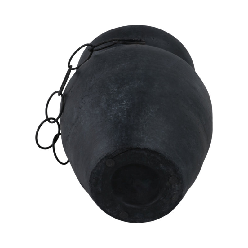 Handmade Clay Table Vase, 10" H x 8" W x 8" D