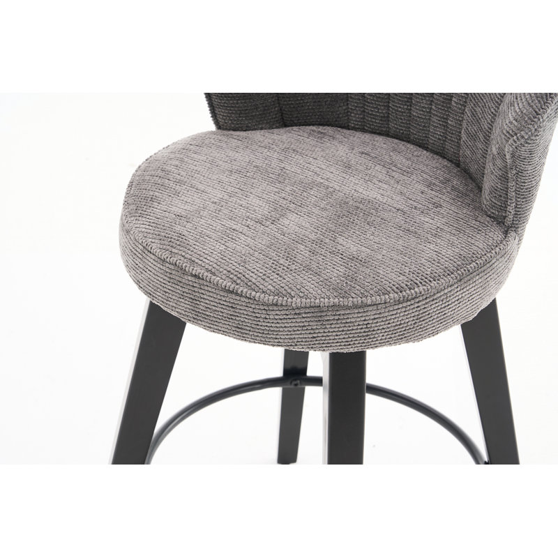 Ensemble de 2 tabourets pivotants, Gris