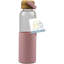 MantraRaj 500ML Glass Water Bottle With Removable Rubber Sleeve Wooden Covered  Lid X 1 Random