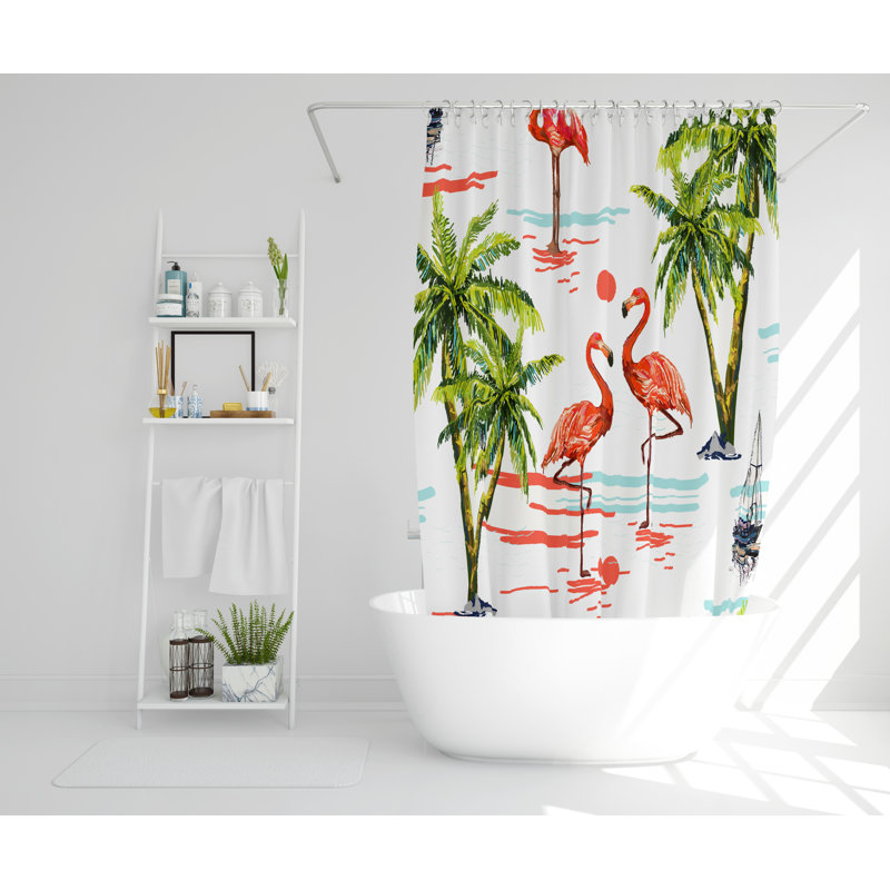 Rhian Polyester Single Shower Curtain, 168cm H x 168cm W