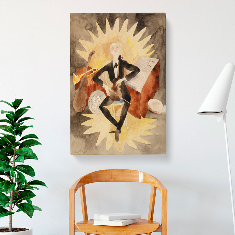 Musician by Charles Demuth - Wrapped Canvas Painting, 76cm H x 50cm W x 3cm D