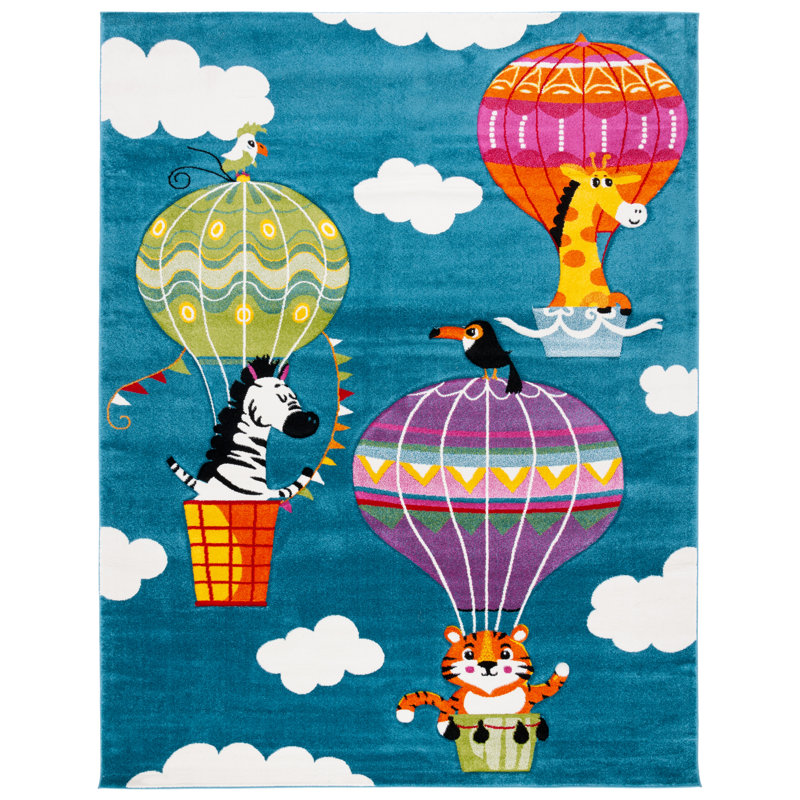 Tapis bleu / vert Bainbridge, Rectangle 9 pi x 12 pi