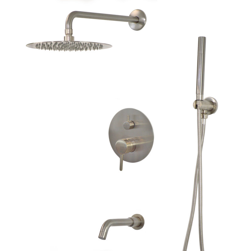 Mackenzie All-In-One Kit with Rough in-Valve, Brushed Nickel