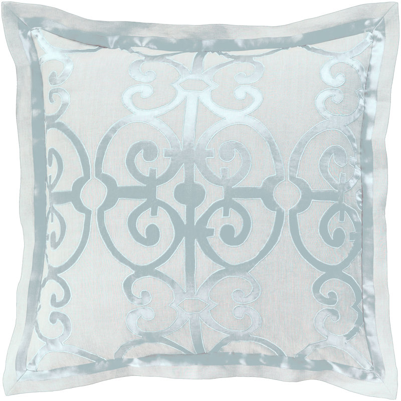 Versaille Linen Blend Sham Set, Euro, Blue